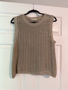 Grade & Gather Open Knit Boho Sweater Tank